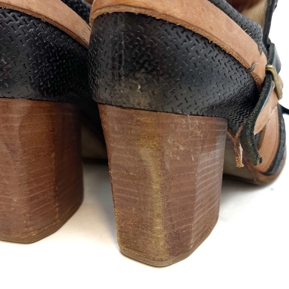 A.S. 98 | Strappy Leather Heeled Low Booties Size‎ 37 - Picture 7 of 14